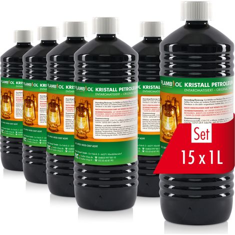 15x 1 L FLAMBIOL® Petroleum Heizöl in Flaschen