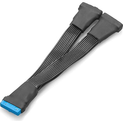 2 câbles répartiteurs d'extension USB 3.0 19 broches pour carte mère (1 vers 2), 12 cm, extension interne 19 broches (1/5)