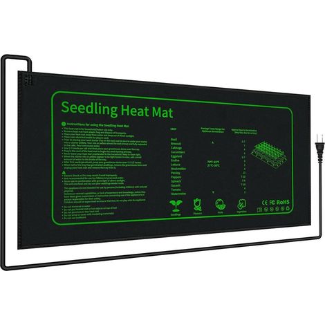 Tapis Chauffant pour Semis 25x53 cm – Tapis Thermique Étanche Germination Plantes Intérieur (1/5)