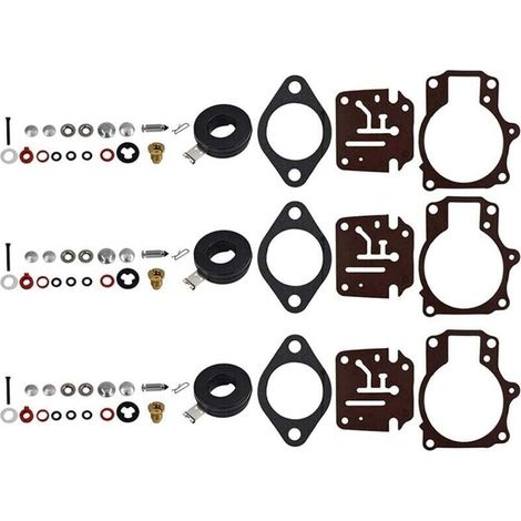 Kit di riparazione e revisione del galleggiante per carburatore Evinrude 396701 65 70 75-Crezuo (3 pezzi)