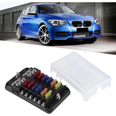 Wasserdichter 12-fach-Sicherungskasten mit universeller LED-Anzeige für Auto, Boot und Yacht