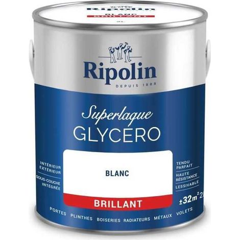Laque glycéro blanc brillant - RIPOLIN - 2 L