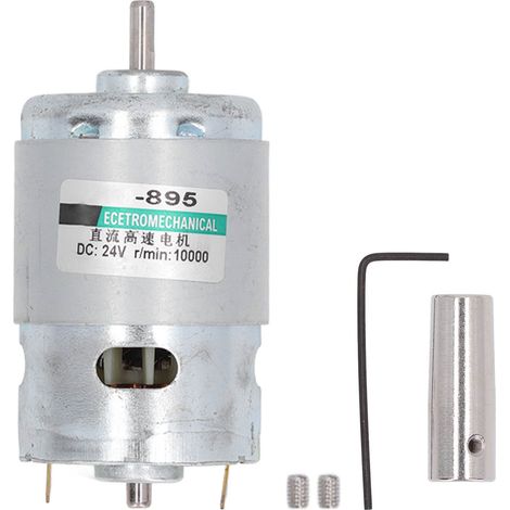 Moteur électrique DC24V 10000 tr/min CW CCW, dissipation rapide de la chaleur, mini moteur haute vitesse pour presse-agrumes et perceuse, avec tige de connexion (1/5)