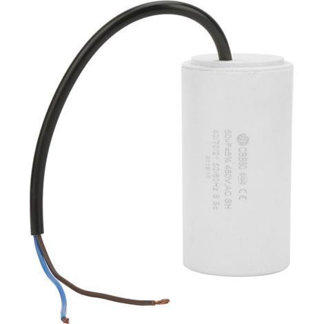 Condensateur AC portable 60µF – Tension 230V – ESR 0.2 – Fréquence 50/60Hz – Pour moteurs de climatiseur (1/5)