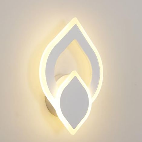 Applique Murale Intérieure LED, 16W Lampe Murale LED Moderne Blanc 1800LM, Luminaire Mural Fleur Design en Acrylique pour Salon (1/5)