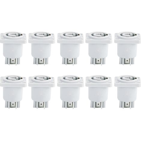 10 Connecteurs Jack Châssis Audio 3 Broches 20A Prise Secteur Alimentation Équipement Électrique (1/5)