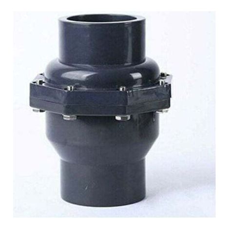 PVC toggle check valve with double XU fitting for metric pressure pipe (DN20 x 25 mm) - (1/4)