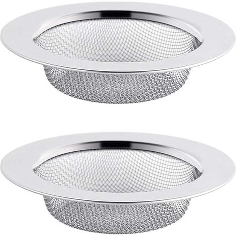 Confezione da 2 filtri di scarico in acciaio inox, filtro di scarico da 11,5 cm, filtro di scarico, filtro di scarico, filtro di scarico, filtro di scarico per cucina - Crezuo