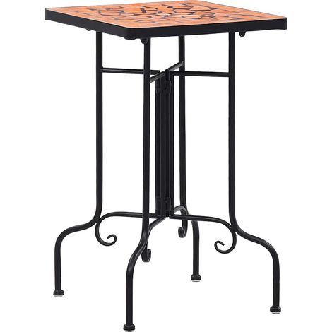 Table de bistro Table haute - Table d'appoint mosaïque Terre cuite Céramique BV974325 - BonneVie (1/5)