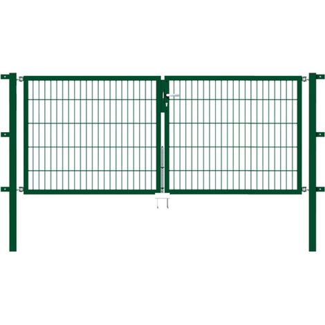 ALBERTS Doppeltor Flexo, fvz.grün Kst.b.RAL 6005, lichte BxH2500x1000, PF60x60/1500mm (1/3)