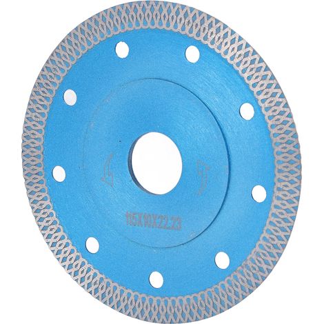 Diamant-Sägeblatt 115 mm, Trennscheibe für Trocken- und Nassschnitte, geeignet für Keramik, Granit und Marmor, blau (1/5)