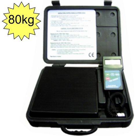 Bilancia Elettronica digitale fino a 80 kg. valigetta refrigerazione X GAS FREON
