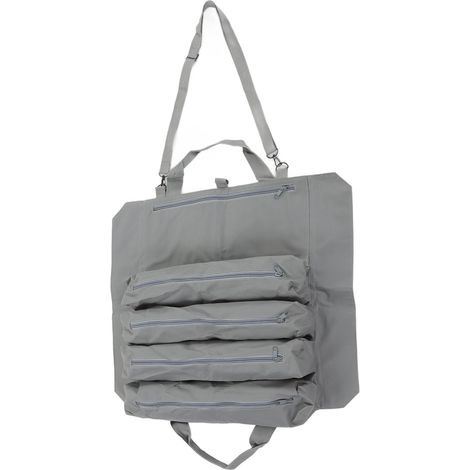 Aufrollbare Werkzeugtasche, Mehrzweck-Werkzeugtasche, tragbar, mit mehreren Fächern, zum Aufhängen, faltbar, zur Aufbewahrung von Schraubenschlüsseln, grau (1/5)