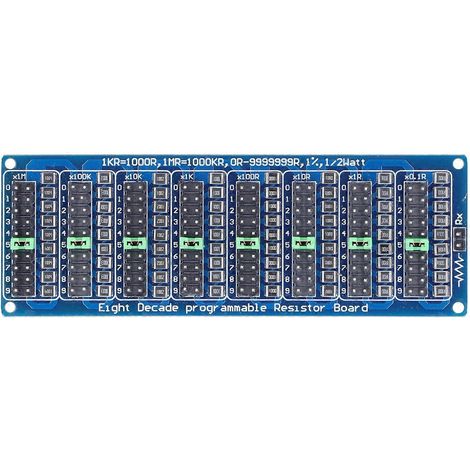 Programmierbare Widerstandsplatine mit Schraubklemmenblock, 0,1 Ω bis 9999999 Ω, 8-teilig, Genauigkeit 0,1 Ω, elektronisch