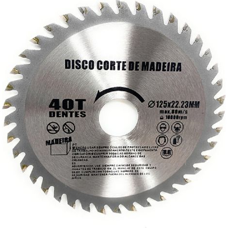 Disque à Bois De 125 Mm Pour Meuleuse 40 Dents Scie Circulaire