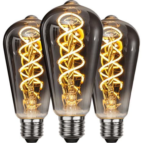 Ampoule LED E27 Vintage, Économie d'énergie, de Style Industriel, Ampoule E27 Lampe Décorative Rétro Antique, 6W pour Chambre Restaurant 3 Pièces (1/5)