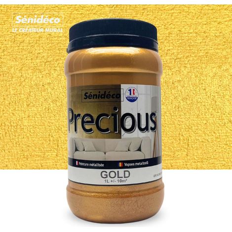 Peinture effets métal - PRECIOUS 1L pour 10 m² coloris Gold (1/5)