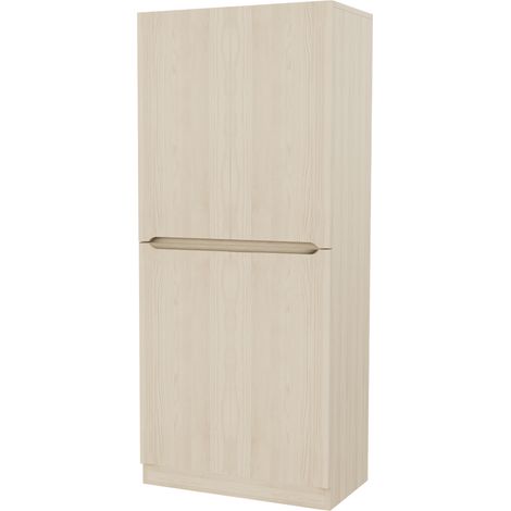 GagaArmoire 70 × 40 × 170 cm, design à deux portes avec petit compartiment de rangement, coloris bois (1/5)