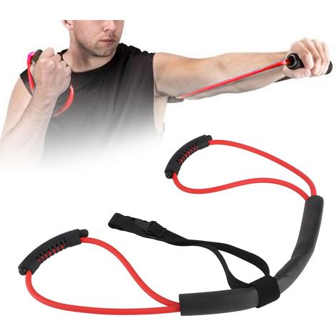 Bandas elásticas para ejercicios, bandas de entrenamiento de goma con asas, bandas de entrenamiento con asas para el hogar, entrenamiento de brazos y entrenamiento de fuerza de 20 lb. (1/2)