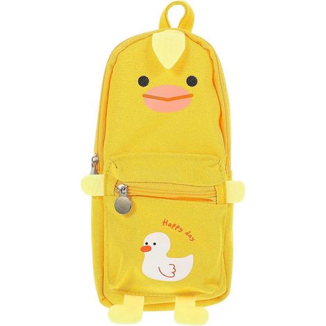 Trousse à crayons multifonctionnelle pour usage quotidien - Accessoire de rangement adorable pour stylos-22X12X2.5CM-Yellow (1/3)