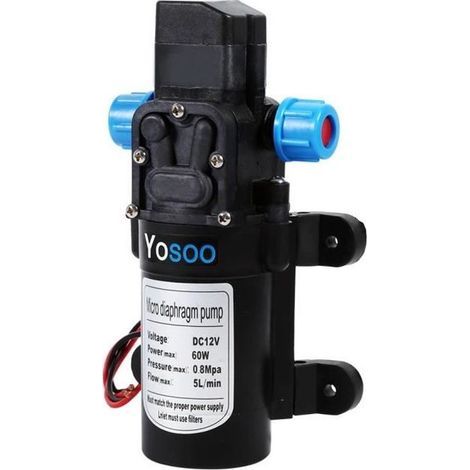 12V 160Psi Pompe à Eau Automatique Haute Pression Pompe à Eau de Diaphragme Auto-amorçante pour Voiture, Bateau, Caravane-Ywey (1/5)