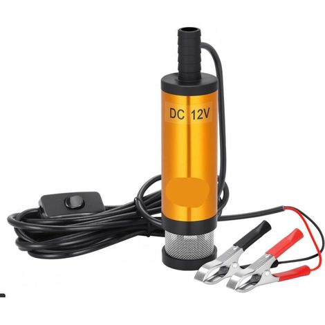 Pompe à Huile 12V avec Clip, Submersible pour Carburant & Chauffage, Allume-Cigare, Filtre Amovible, Adaptée Caravane (1/5)