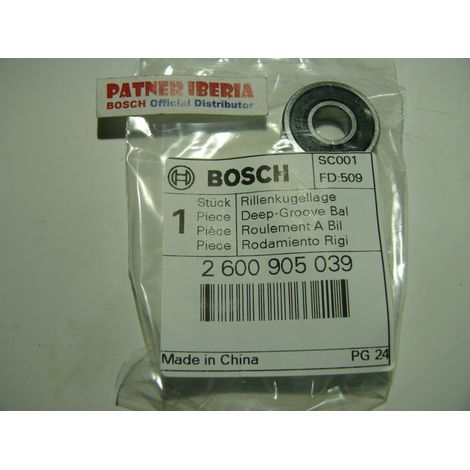 Roulement à billes 2600905039 – Diamètre intérieur 20mm – Diamètre extérieur 42mm – Capacité de charge 1000kg – Pour outils BOSCH