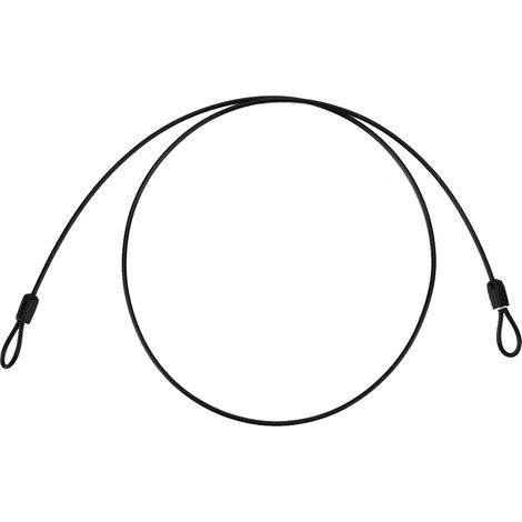 Antivol de vélo/scooter pour sports de cyclisme : câble interne en acier et boucle de sécurité externe en plastique (noir) (1/5)