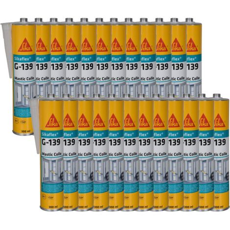 Lot de 24 mastic-colle à prise rapide SIKA Sikaflex G 139 - Blanc - 300ml