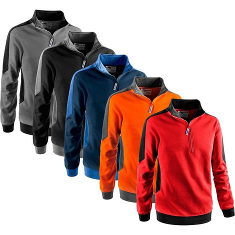 Sottozero Patch 50180 Arbeits-Sweatshirt mit halbem Reißverschluss - M - Schwarze