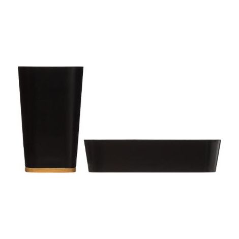 Ensemble de salle de bain Natureo noir (1/2)