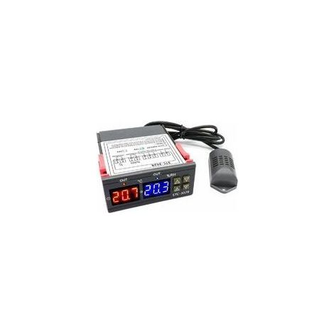 Contrôleur Numérique de Température et d’Humidité 110–220 V avec Sonde Externe pour Chauffe-Eau, Réfrigérateur et Humidificateur (1/5)