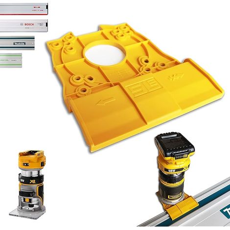 Adaptateur de rail de guidage professionnel pour DEWALT DCW600 / DCW604 / DCW604NT / D26200 pour Makita/Bosch/Festool/Mafell Rail de guidage pour défonceuse Fraiseuse de bord Adaptateur