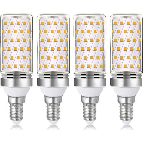 E14 16W LED Bulb, Warm White (3000K), 1600lm, Equivalent to 100W or 120W Halogen Bulb (E14), 230V AC, Non-dimmable, 4 Pieces (1/5)