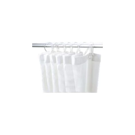 Cortina de ducha 1,20x2,00 m PVC Blanco DELABIE - 1382