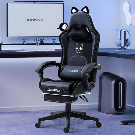 Gaming Stuhl weiß Katze Edition - Ergonomischer Computerstuhl (1/5)