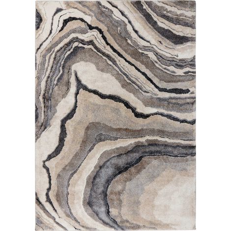 Tapis design marbré gris à poils courts 20 mm - 170 x 120 cm (1/5)