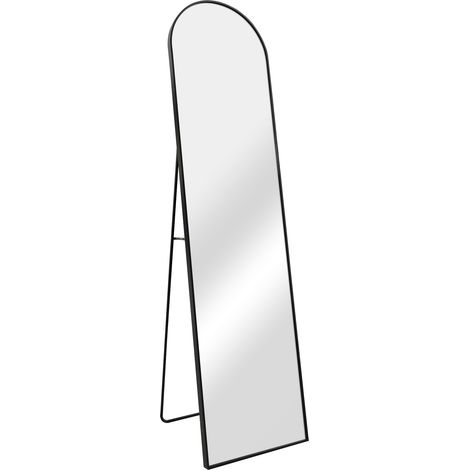 Standspiegel Bugnara 160x40cm neigbar Schwarz [en.casa]