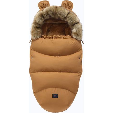 Gigoteuse d'hiver universelle pour bébé, couvre-pieds, couverture d'emmaillotage pour poussette et siège auto (marron)