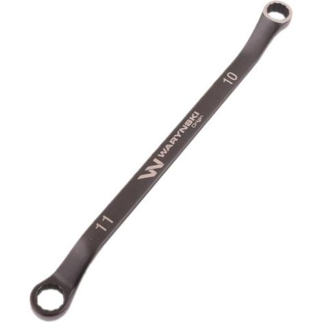 Llave de anillo acodada de 10 x 11 mm. Norma CrV ASME B107.9 Waryński (1/2)