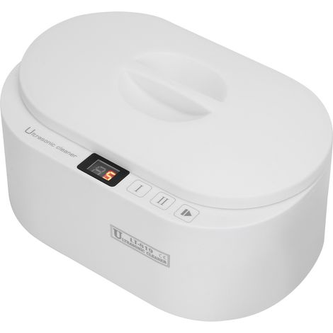 Nettoyeur ultrasonique intelligent pour lunettes, bijoux, prothèses dentaires et brosses à dents (prise britannique 220 V). (1/5)