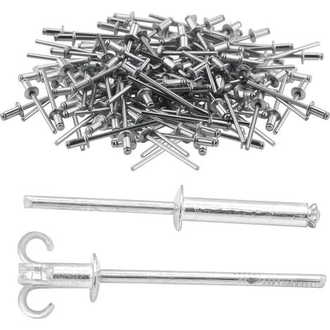 Rivets Fleur 4X12mm, 100 Pièces Rivets Aveugles Aluminium Noyau Fer (1/5)