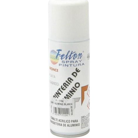 FELTON spray pintura aluminio blanco 200ml , SPRAY PINTURA ALUMINIO BLANCO 200ml - FeltonEl Spray Pi (1/2)