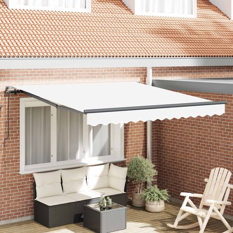Toldo Retráctil 350 x 250 cm Poliéster y Acero