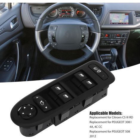 Elektrischer Fensterheberschalter 96631328XT/96644917XT Touch-Bedienelemente für Peugeot 308 I, 508, Citroën C5 (1/5)