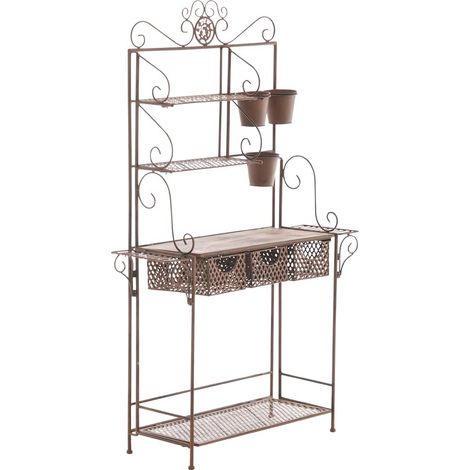 Scaffale Porta Piante extra-large Shine antico marrone (1/3)