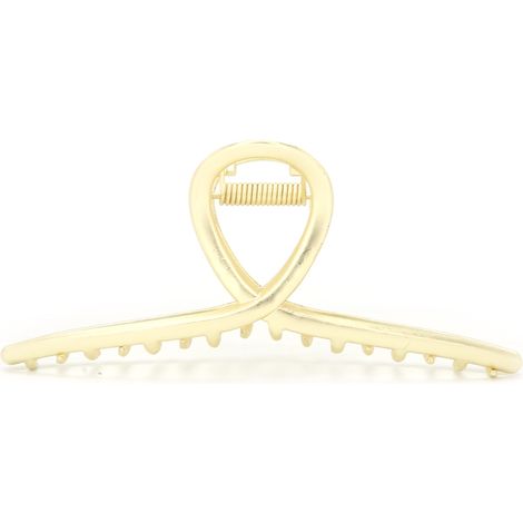 Pinces à cheveux en métal mat - Forte tenue - Sans glissement - Pince mâchoire or mat pour femmes (1/5)