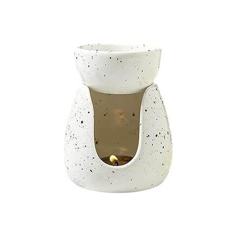 Lot de 2 Brûleur d'huiles essentielles en céramique pour bougie chauffe-plat, bougie chauffe-plat, aromathérapie (1/5)