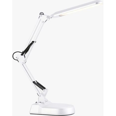 Lampe de Bureau LED 10W Articulée 3 Températures de Lumière 3000-4000-6000K Tactile pour Enfants et Bureau, Métal (BLANC) (1/5)