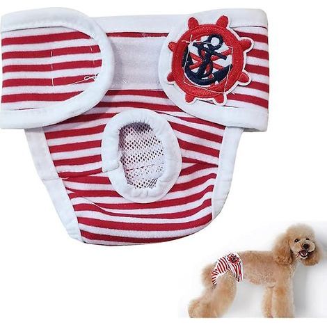 Couches lavables pour chiennes, offrant une absorption et un confort optimaux couches en tissu résistantes et confortables pour chiennes et chiots. (1/4)